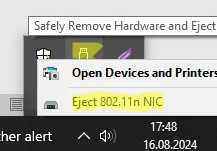 Removable devices show in Safely Remove Hardware list in system tray