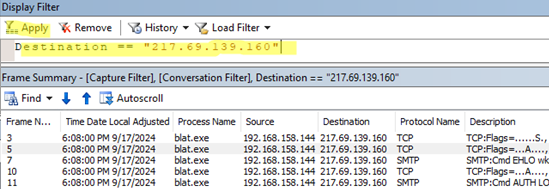 Network Monitor filter examples