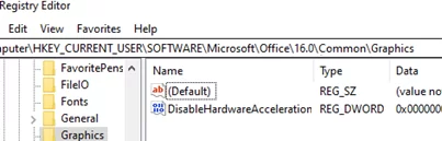 DisableHardwareAcceleration - registry option