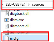 Edit ei.cfg file to allow choose Windows edition during setup