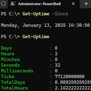 Get-Uptime cmdlet in PowerShell Core 7.x