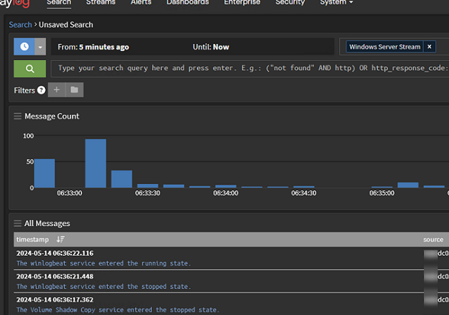 Windows device logs in Graylog