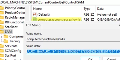 computeraccountreuseallowlist registry option