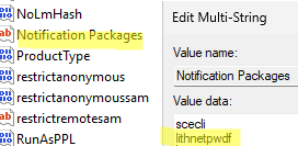 Enable lithnetpwdf password filter in Active Directory