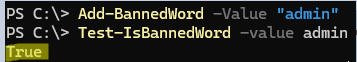 PowerShell: Test-IsBannedWord - test password for backlist 