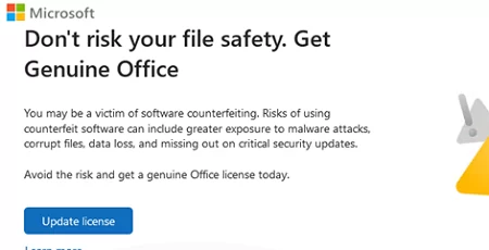 Don’t risk your file safety. Get Genuine Office