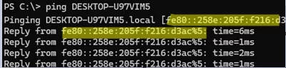 Windows: ping returns an IPv6 instead of IPv4