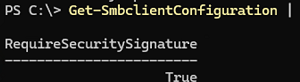check if SMB RequireSecuritySignature enabled