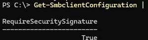 check if SMB RequireSecuritySignature enabled