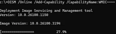 DISM /Add-Capability WMIC