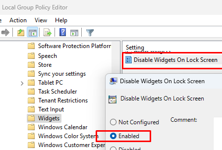 GPO: Disable Widgets on Lock Screen 