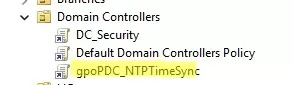 Assign time sync GPO to domain controllers OU
