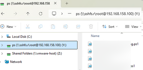 Map a network drive over SSH in Windows 