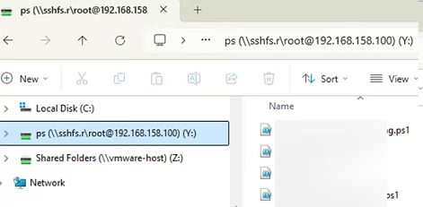 Map a network drive over SSH in Windows 
