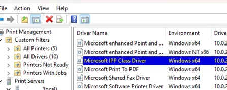 Microsoft IPP Class Driver