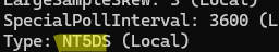 NT5DS - used on client to synchronize its time hierarchically with the domain’s structure