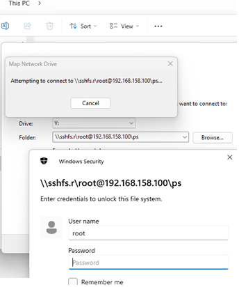 Use SSHFS to mount shared folder on Windows over SSH