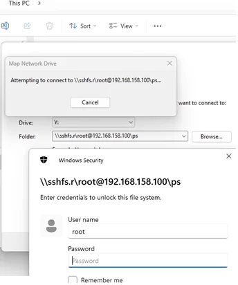 Use SSHFS to mount shared folder on Windows over SSH