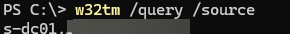 w32tm /query /source - check time source on a domain computer