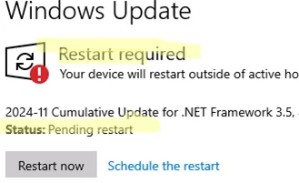 Windows Update keeps asking to restart