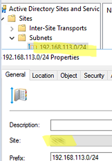 Check the subnets and AD site assignments