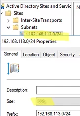 Check the subnets and AD site assignments