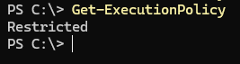 Get-ExecutionPolicy 