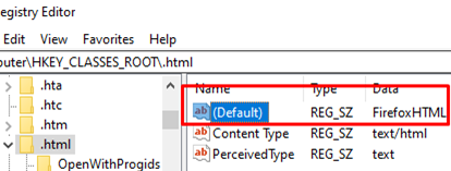 Third-party browsers break HTML associations in the registry.