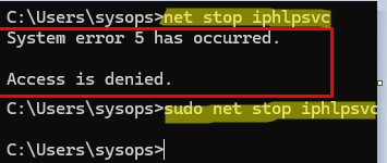 use sudo command in CMD prompt