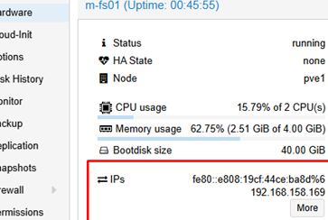 view guest IP in Proxmox console via guest agent