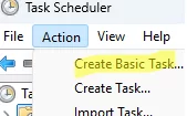 Create new scheduled task