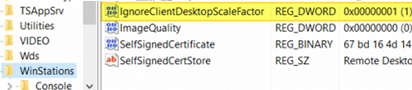 IgnoreClientDesktopScaleFactor allows to prevent automatically scale with client DPI
