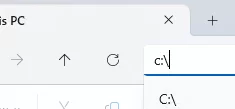 Accessing hidden drive via path in navigation bar