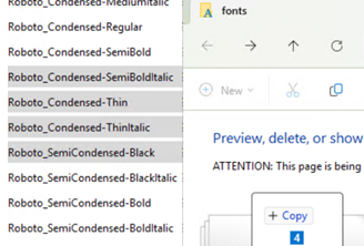 Adding multiple new fonts by drag and drop files into %windir%\fonts folder