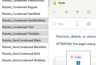 Adding multiple new fonts by drag and drop files into %windir%\fonts folder