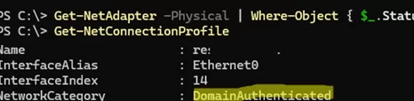 Change profile from Public to DomainAuthenticated