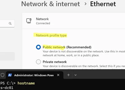Domain network Profile not detected on Windows Server after restart