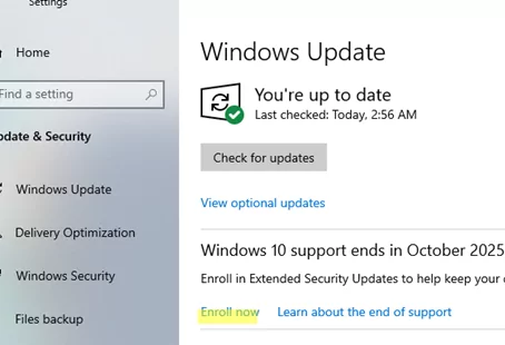 Enroll in Windows 10 Extended Security Updates