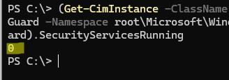 Check if Credential Guard disabled on Windows