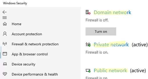Disable Windows Firewall in Windows 11 using Settings app