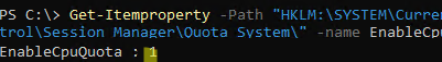 EnableCpuQuota - Fair Share CPU Scheduling is enabled by default