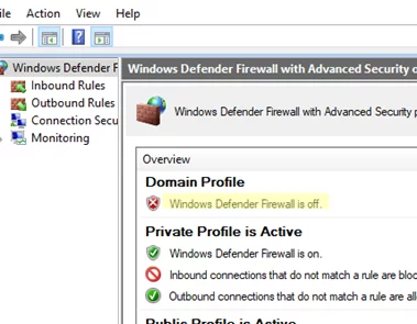 Firewall is disable via GPO