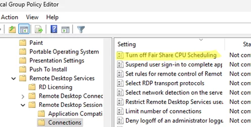 GPO option: Turn off Fair Share CPU Scheduling 