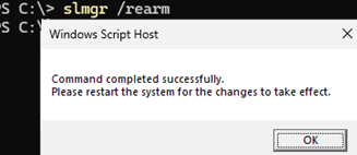 slmgr /rearm - extend Windows trial license
