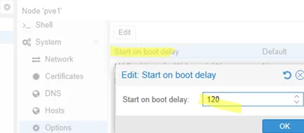Start on boot delay