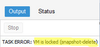 Task error: VM is locked due to snapshot delete