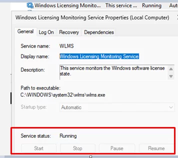 Windows Licensing Monitoring Service (WLMS)