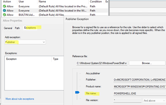 block running powershell via AppLocker policy