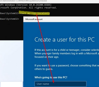 Create local account during Windows 11 installation