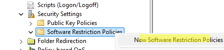 New Software Restriction Policy